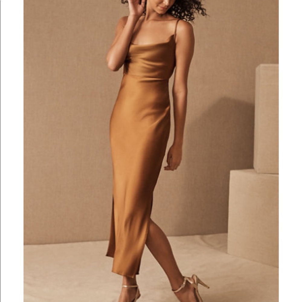 COPY - BHLDN Cali Satin Charmeuse Midi Dress